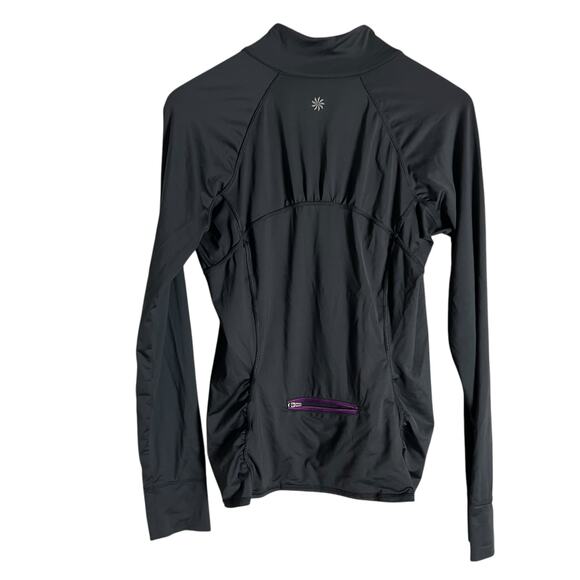 Athleta Interpid Sun Shield Gray Long Sleeve Quarter Zip Shirt Size Medium - Picture 7 of 9